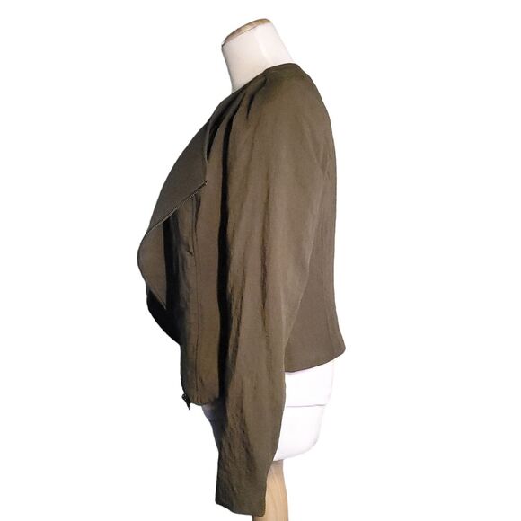 Lush Olive Green lined Jacket Double Zipper Women's Small NWT - Picture 3 of 14